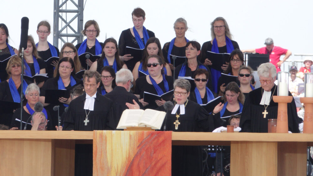 Beim Festgottesdienst des diesjährigen Kirchentags in Wittenberg