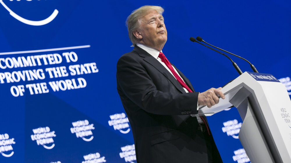 US-Präsident Donald Trump sprach vergangene Woche auf dem Weltwirtschaftsforum in Davos 2018