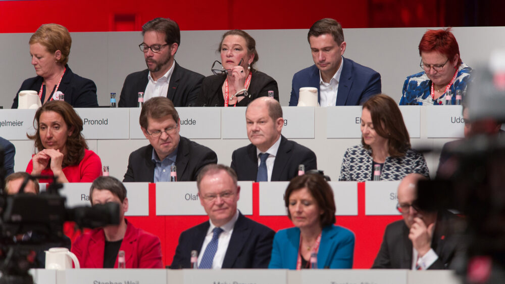 Auch wenn es nicht so aussieht: Auf dem Parteitag im März 2017 war die Stimmung in der SPD noch besser