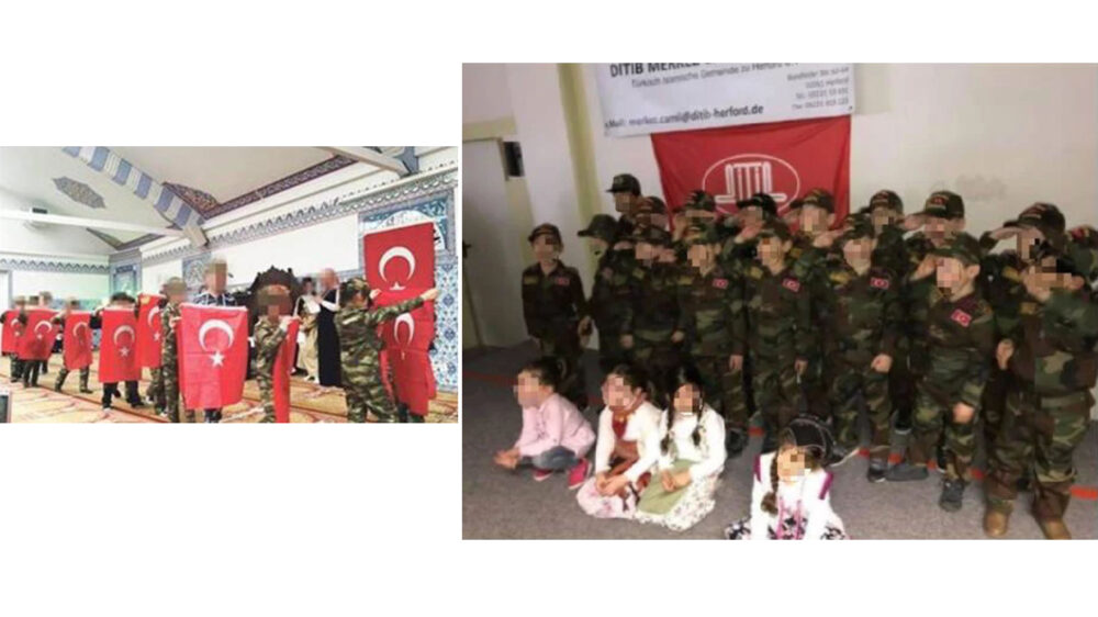 Kinder spielen Krieg: Diese Aufnahmen aus Wien (links) und Herford (rechts) wurden inzwischen aus dem sozialen Netzwerk Facebook gelöscht