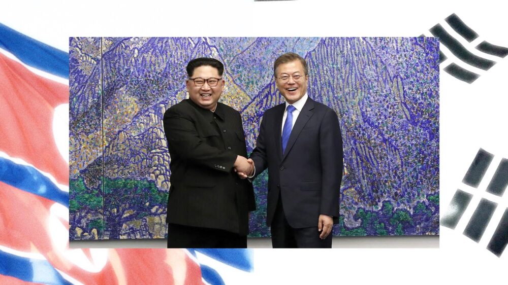 Das Treffen zwischen Kim Jong-Un und Moon Jae-In (v.l.) weckt neue Hoffnung auf Frieden in Korea