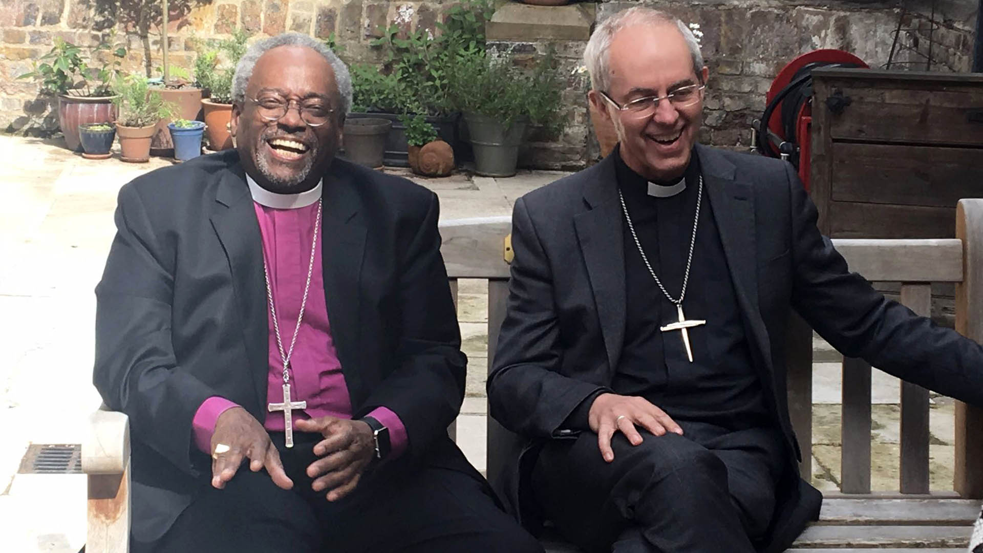 Curry mit Justin Welby, dem Erzbischof von Canterbury, der auch beim königlichen Hochzeitsgottesdienst mitwirkte