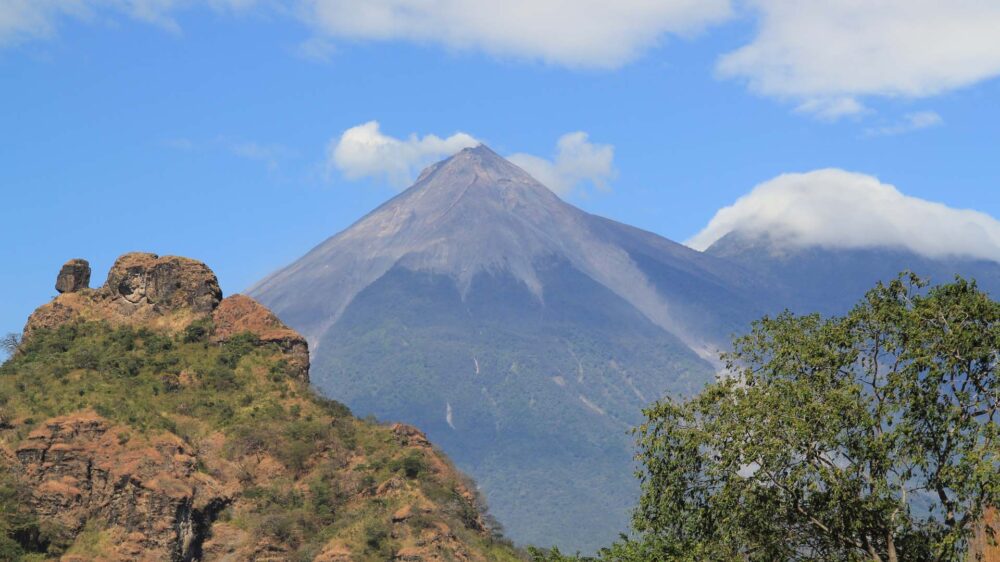 Der „Volcán de Fuego“ in Guatemala