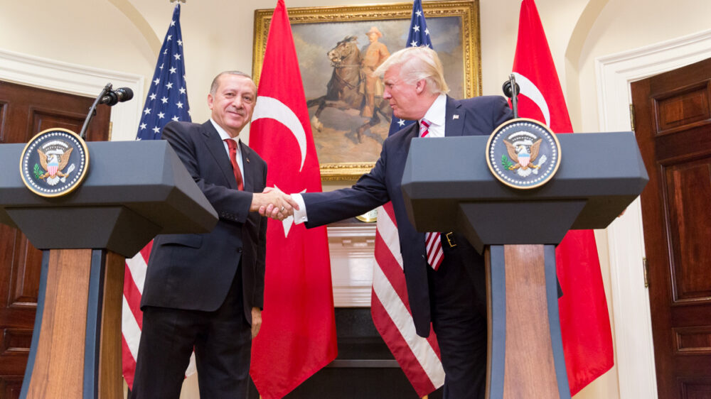 Trump und Erdogan geben im Mai 2017 eine gemeinsame Erklärung ab: Seither ist die Beziehung zwischen der Türkei und den USA deutlich abgekühlt