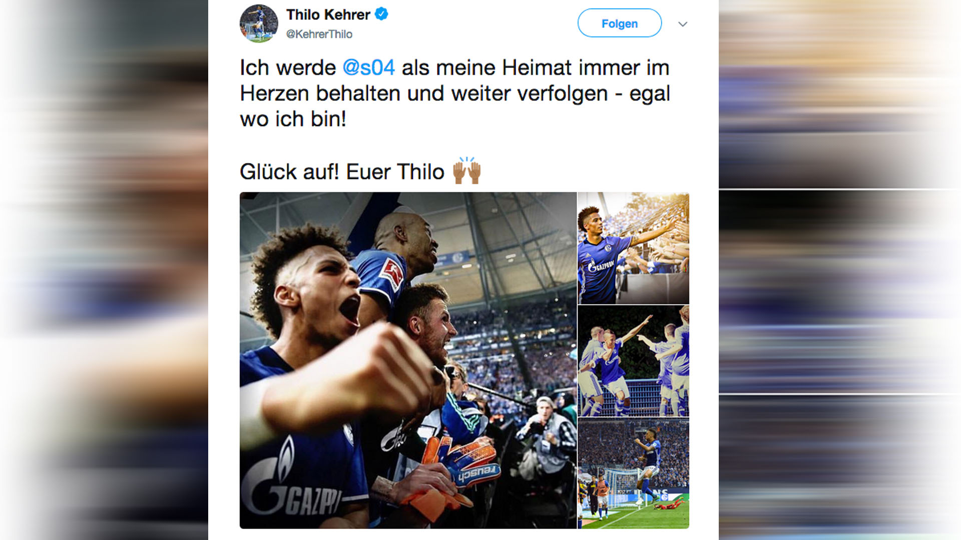 Thilo Kehrer erklärt auf Twitter seine Verbundenheit zu Schalke 04