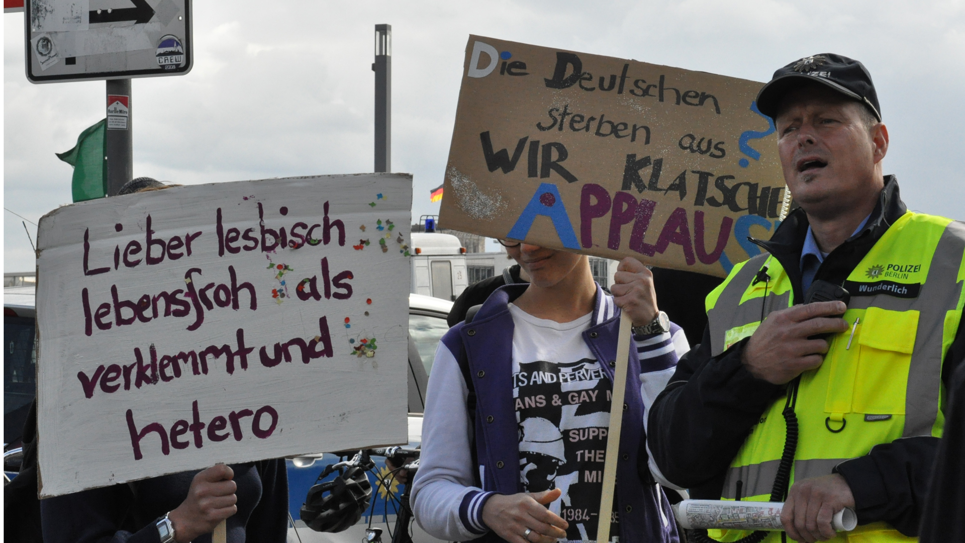 Lautstarker Gegenprotest begleitete den „Marsch für das Leben“