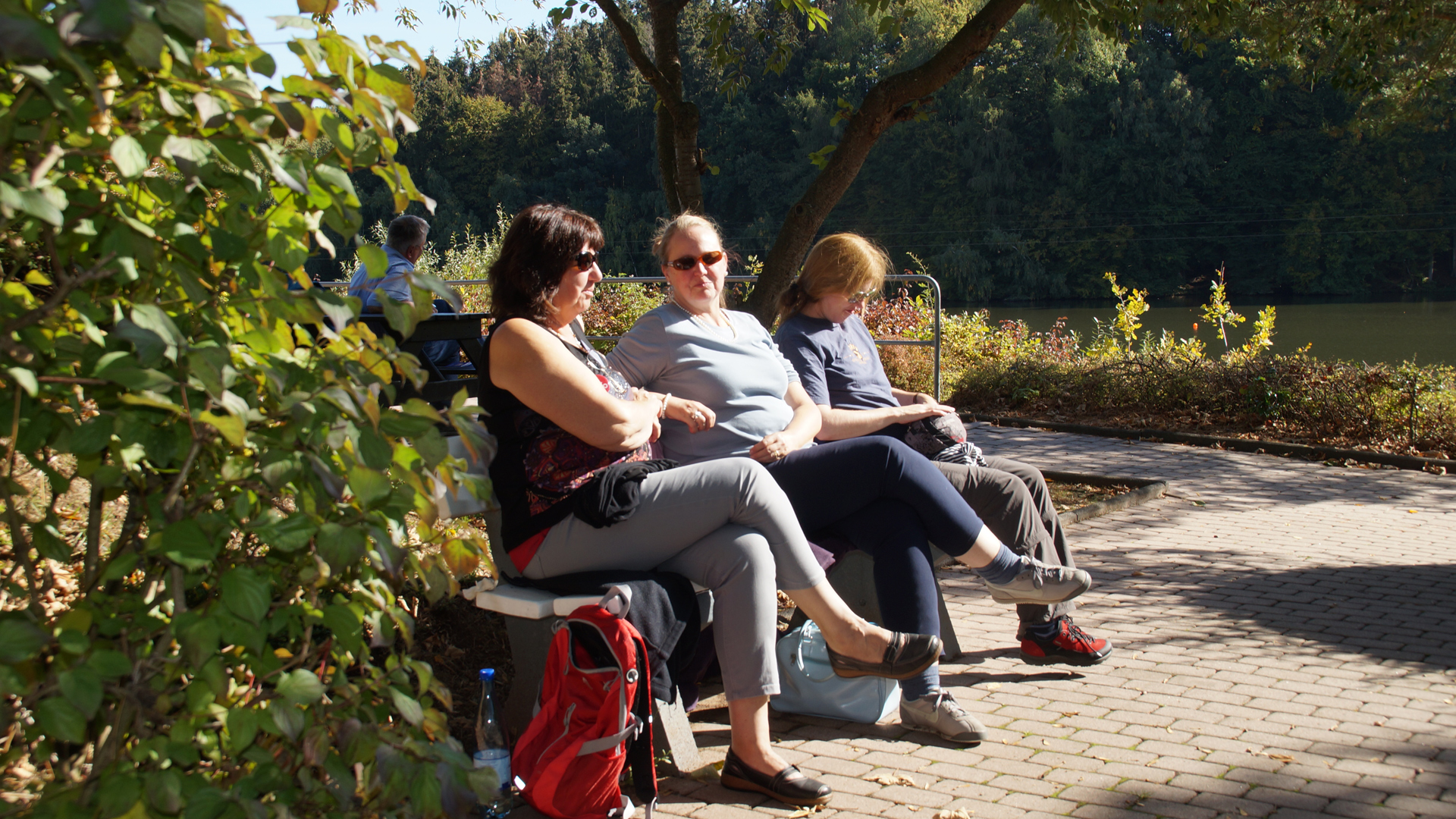 Keiner musste alleine sein: in den Pausen ergaben sich immer wieder Möglichkeiten für Gespräche