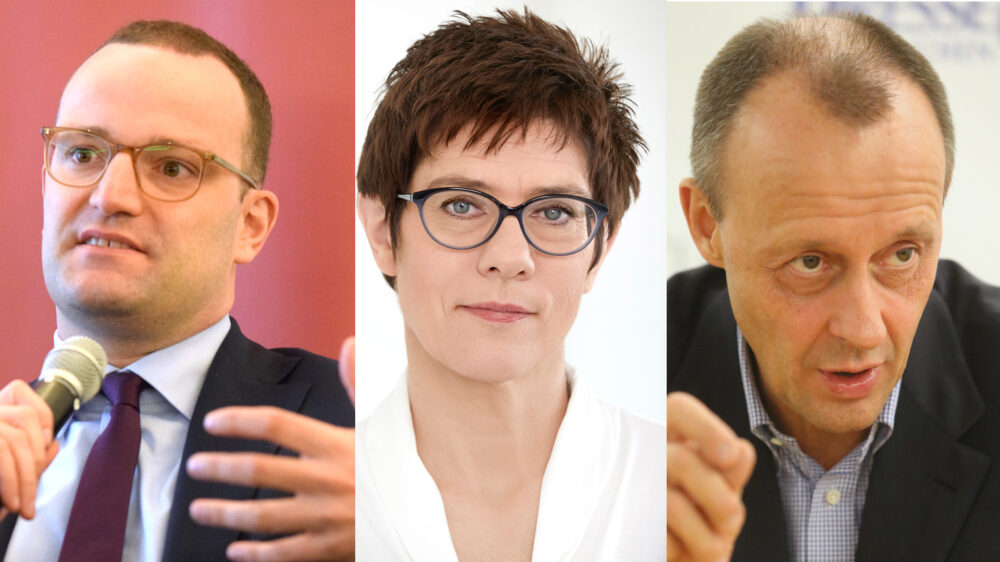 Katholiken mit Ambitionen: (v.l.) Jens Spahn, Annegret Kramp-Karrenbauer, Friedrich Merz