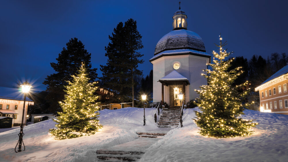 Die „Stille-Nacht-Kapelle“ steht auf den Ruinen der St.-Nicola-Kirche in Oberndorf, wo das berühmte Lied zum ersten Mal erklang