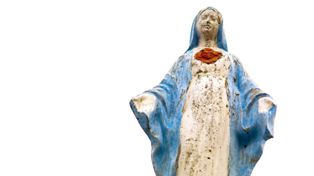 Eine Marienstatue – weinende Statuen gehören zu den am häufigsten berichteten Wundern. Auch sie erwähnt Hauser in seinem Artikel.