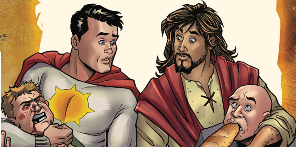 Sollte im März erschienen, wurde aber aufgrund des Vorwurfs blasphemisch zu sein abgesetzt: der Comic „Second Coming“