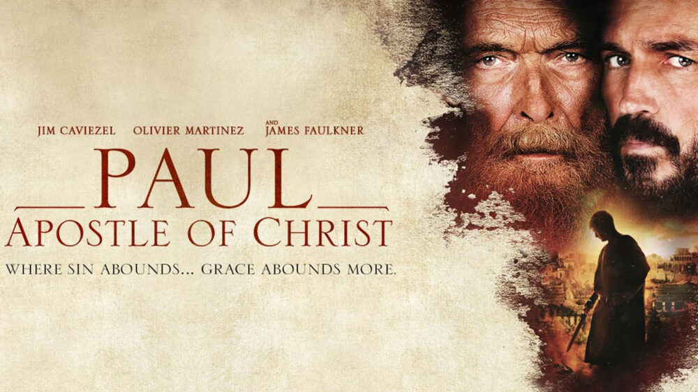 James Faulkner (l.) und Jim Caviezel, der Jesus von Nazareth in „Passion Christi“ spielte, wirkten beide in „Paulus, der Apostel Christi“ mit