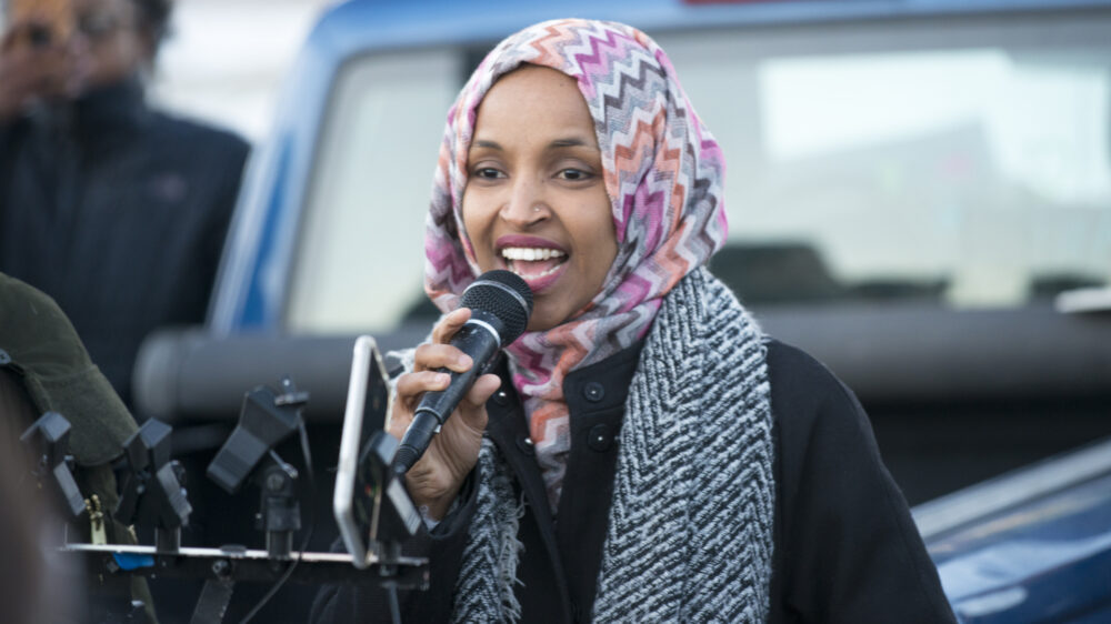 Macht weiter Stimmung gegen Israel: Die muslimische Kongressabgeordnete Ilhan Omar