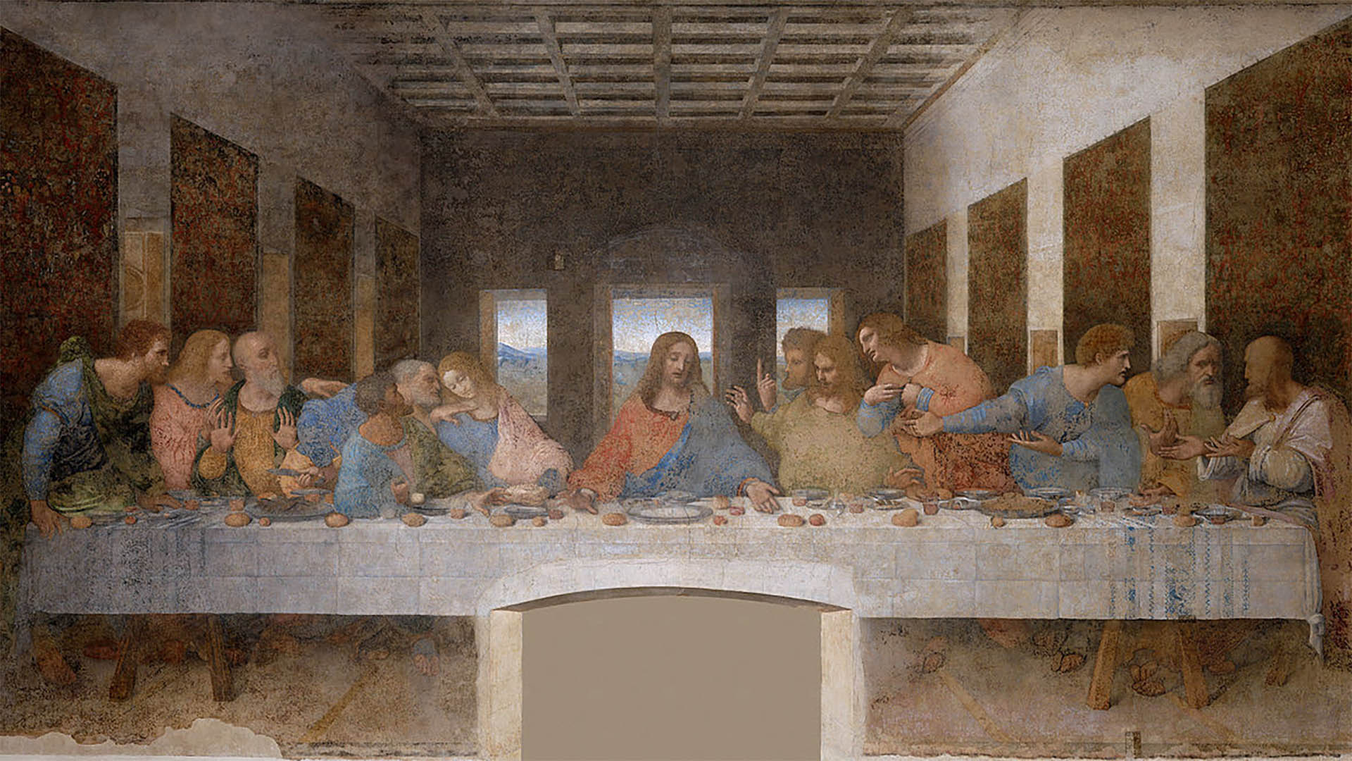 Eines der bekanntesten Bilder Leonardo da Vincis: „Das Abendmahl“ (1498)