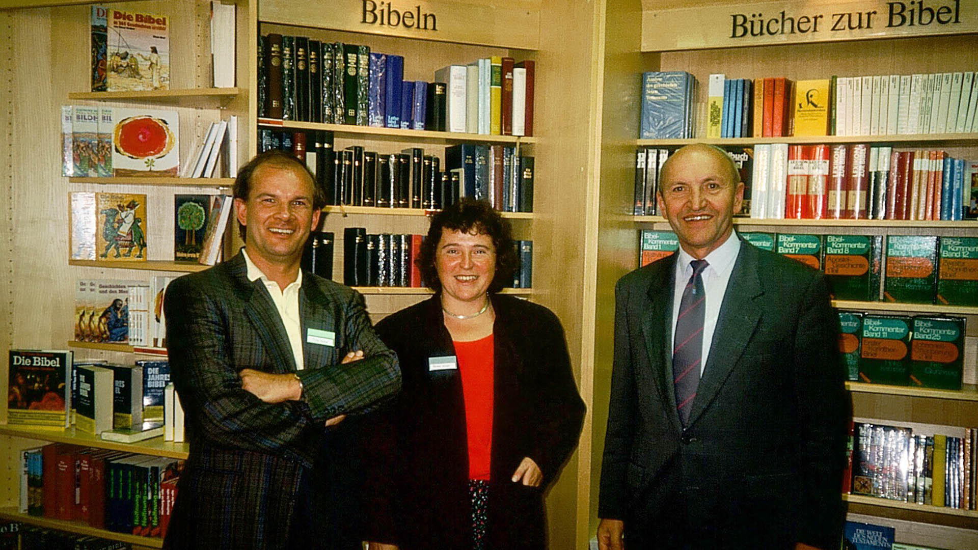 Peter Hahne, Bärbel Wilde und Friedrich Hänssler im Jahr 1989