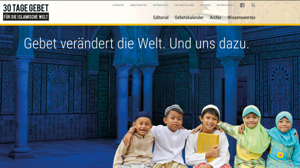 Auf der Webseite www.30tagegebet.de bekommt man Informationen zur Aktion „30 Tage Gebet für die islamische Welt“