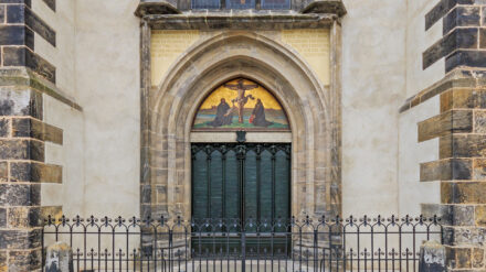 Die Tür der Wittenberger Schlosskirche. Hier hat Martin Luther der Überlieferung nach 1517 seine 95 Thesen angeschlagen.