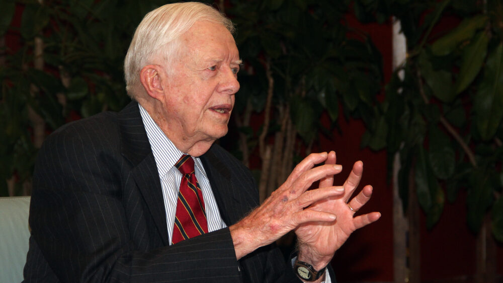 Der ehemalige US-Präsident Jimmy Carter (Archivbild aus dem Jahr 2011) hält im Alter von 94 Jahren noch Sonntagschule in einer Baptistengemeinde im Süden der USA