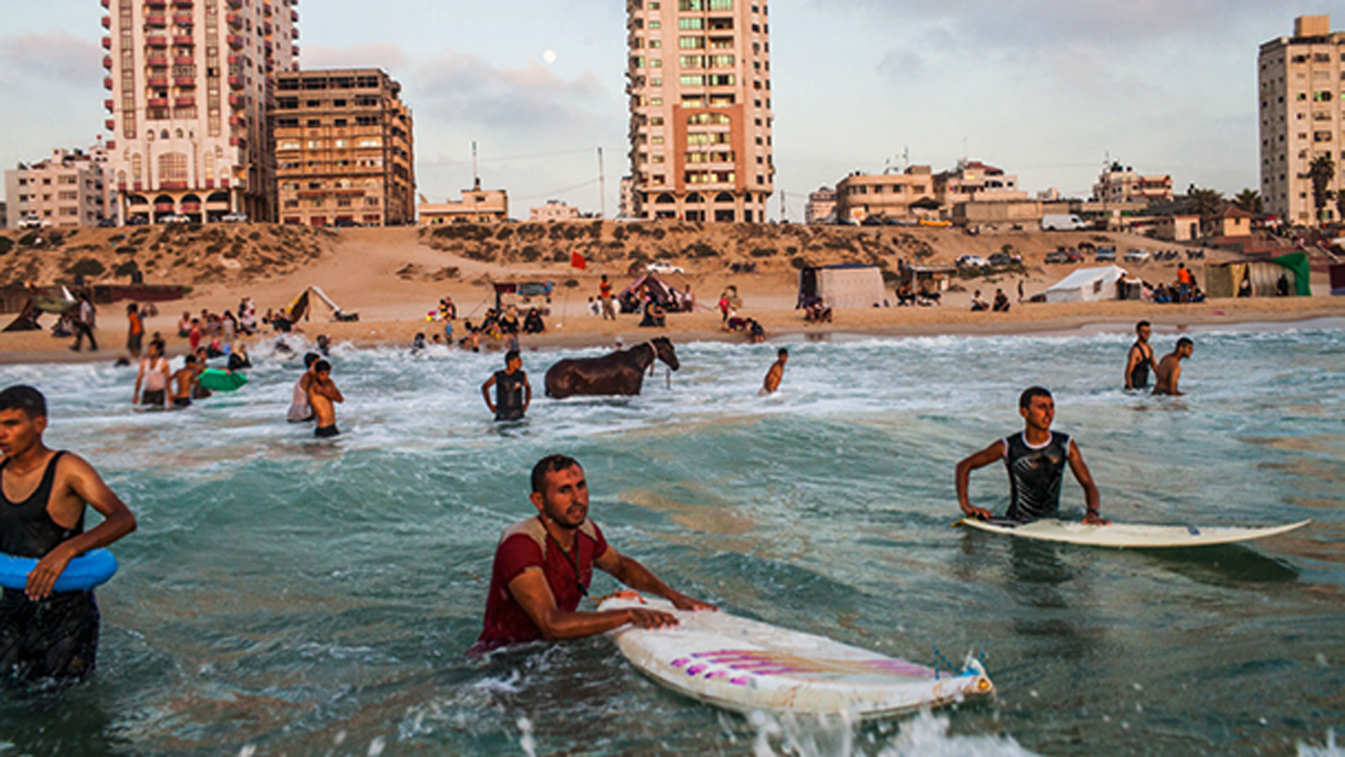 Pferd im Wasser: Die Doku „Gaza – Leben an der Grenze“ ist immer dann stark, wenn sie dem Zuschauer überraschende Facetten des Gazastreifens zeigt