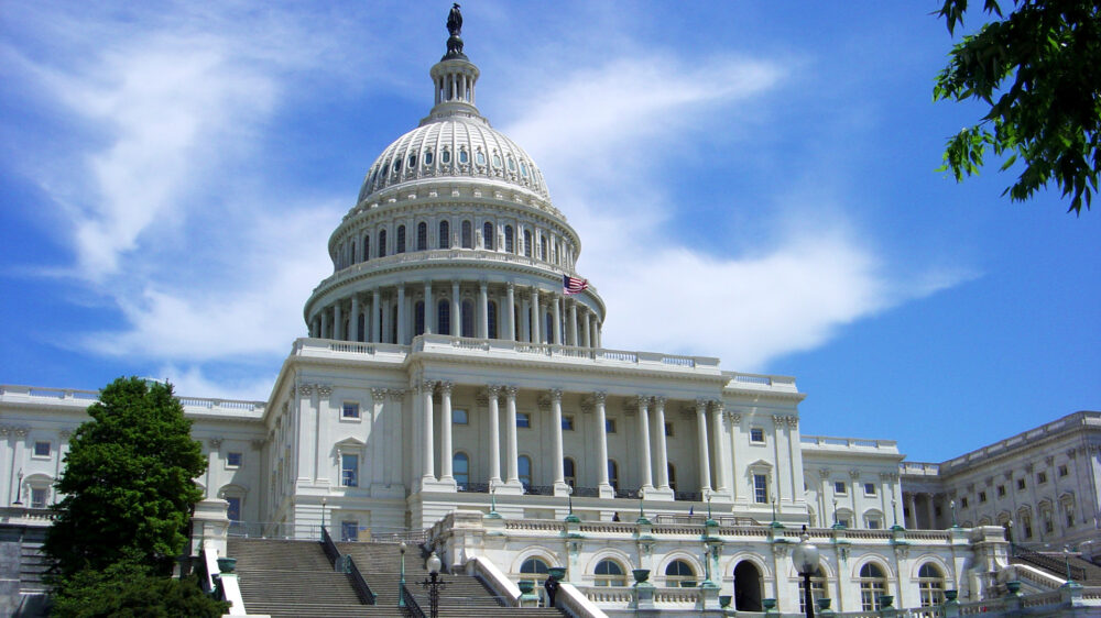 Vor dem US-Capitol in Washington begann der Protest