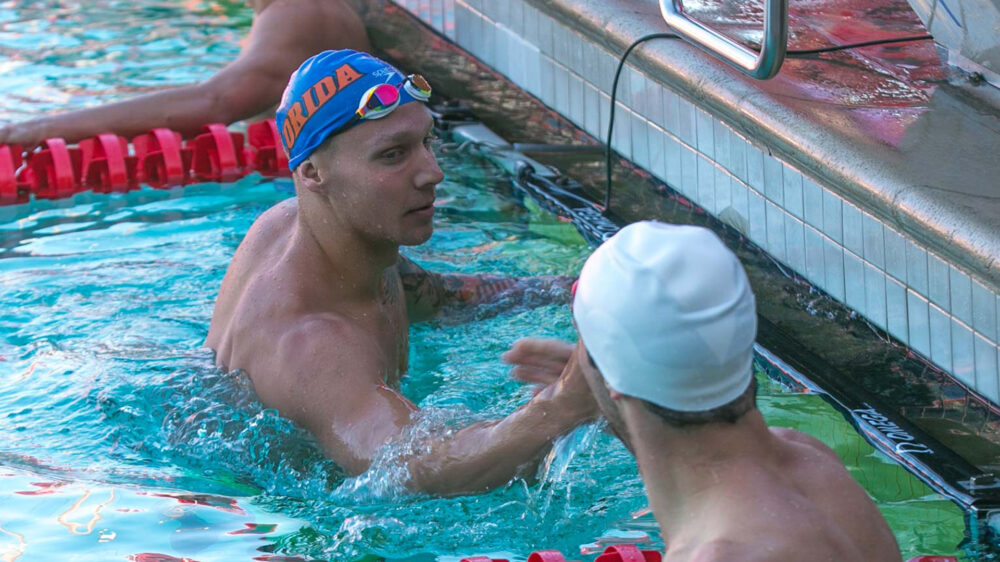 Caeleb Dressel (links) ist erfolgreicher US-Schwimmprofi und Christ