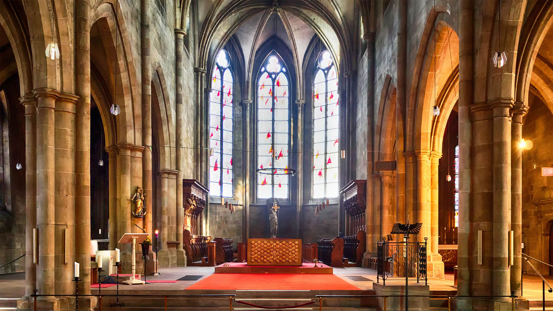 Bisheriger Blick ins Innere der Abteikirche