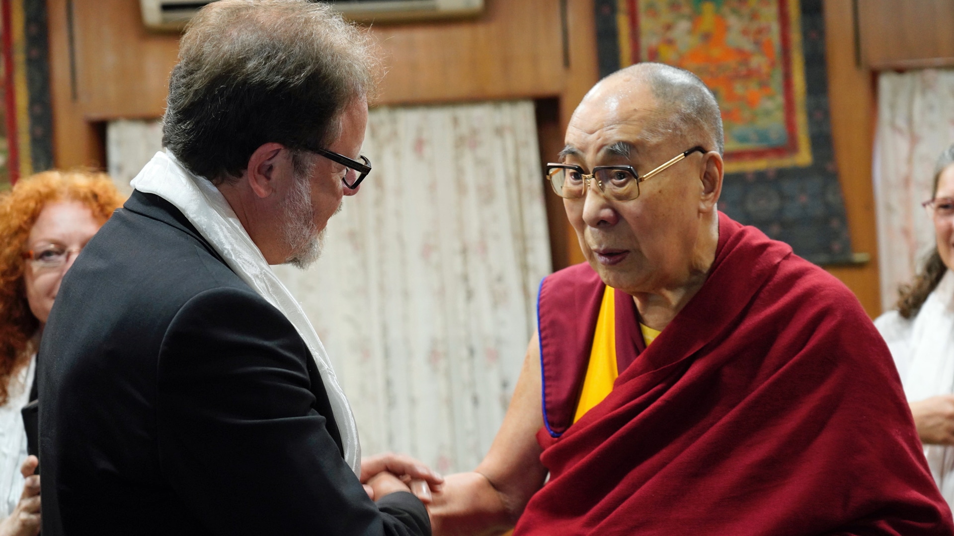 Frank Heinrich beim Treffen mit dem Dalai Lama in Indien