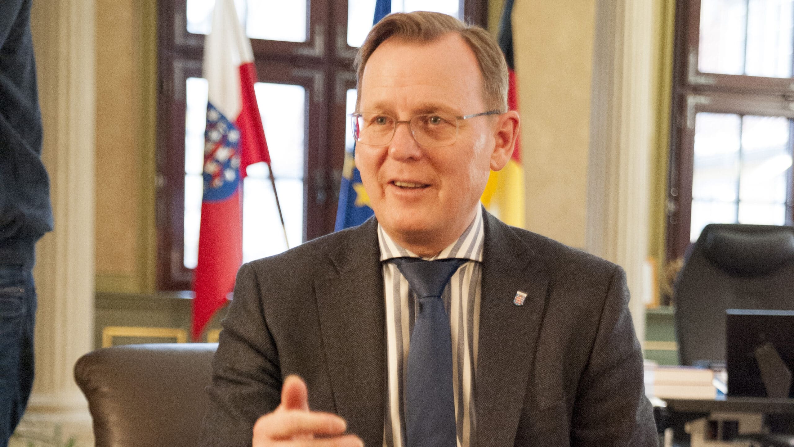 Thüringens Ministerpräsident Bodo Ramelow 2014 in der Staatskanzlei