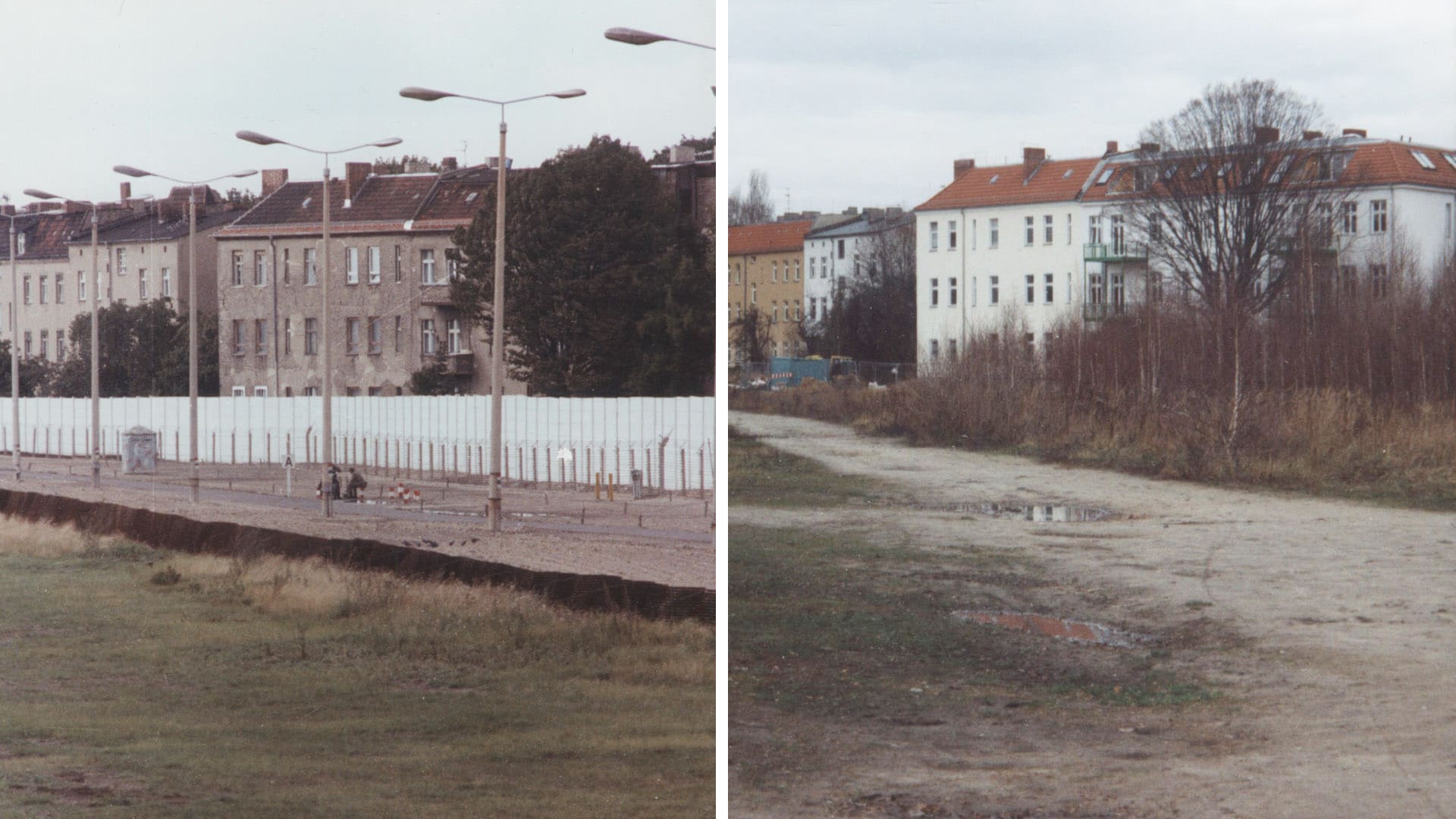 Mehrfamilienhäuser, Nähe S-Bahnhof Schönholz, Mitte der Achtzigerjahre und nach der Maueröffnung