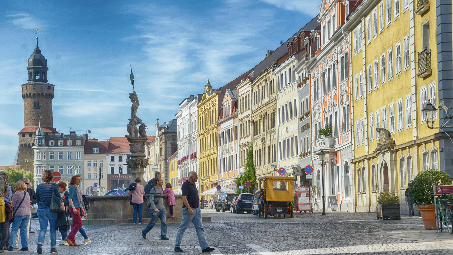 Eine Straßenszene in Görlitz: Helmut Matthies ist begeistert von der Stadt