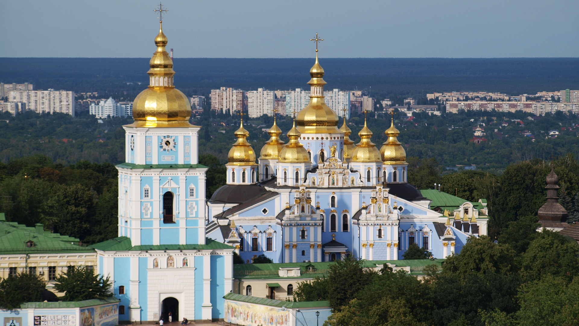 Das St. Michaelskloster in Kiew ist Sitz des Metropoliten der Orthodoxen Kirche der Ukraine, Epiphanius