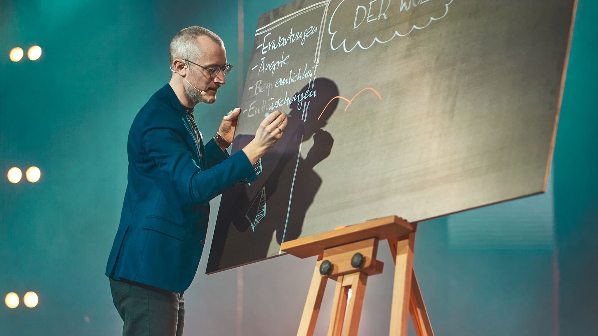 Johannes Hartl, der Leiter des Gebetshauses, während eines Vortrages