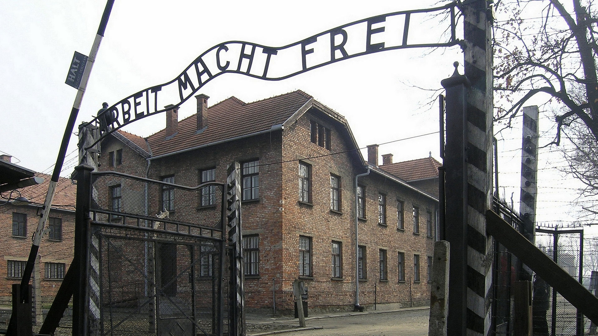 Das Eingangstor des Konzentrationslagers in Auschwitz. Am 27. Januar vor 75 Jahren hat die Rote Armee das Vernichtungslager befreit