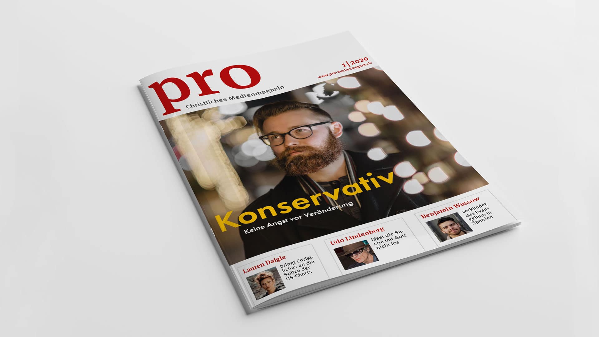 Das Titelbild der neuen Ausgabe des Christlichen Medienmagazins pro