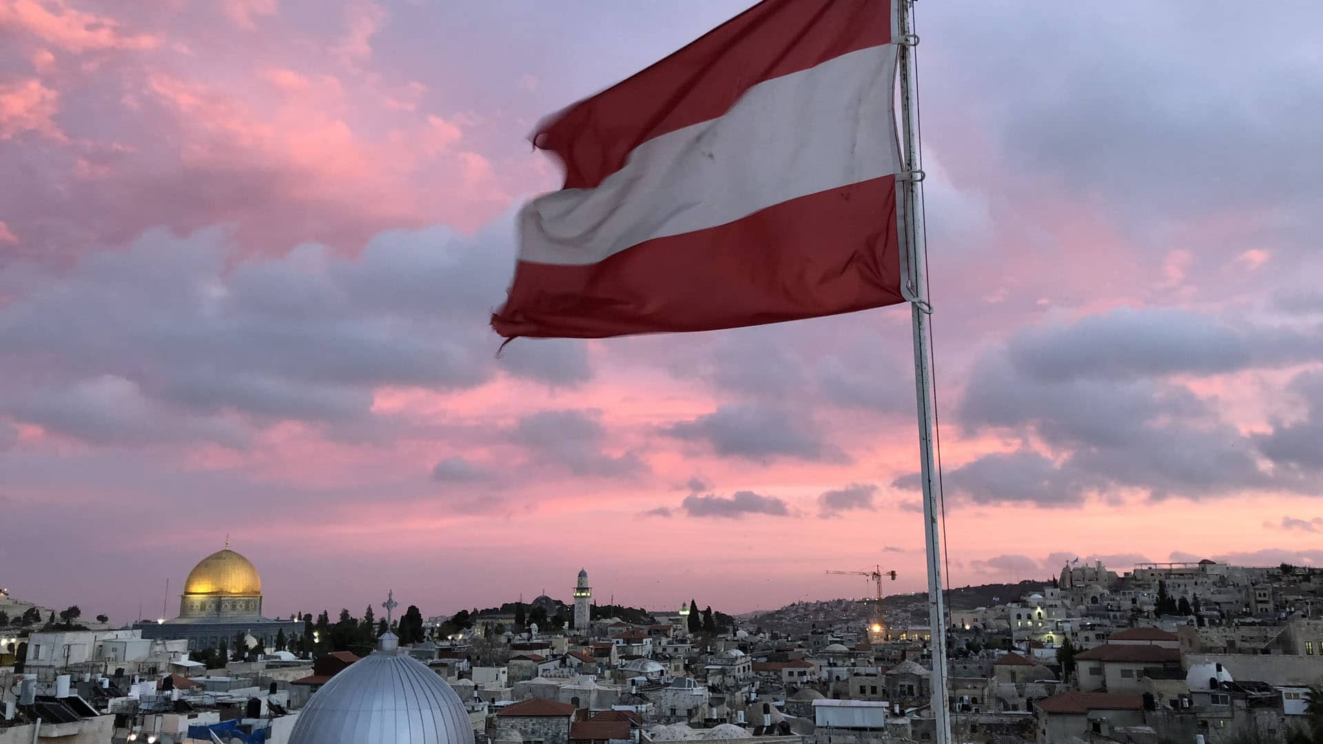 Privataufnahme von Stefan Gödde: Blick von der Dachterrasse des österreichischen Hospiz in Jerusalem