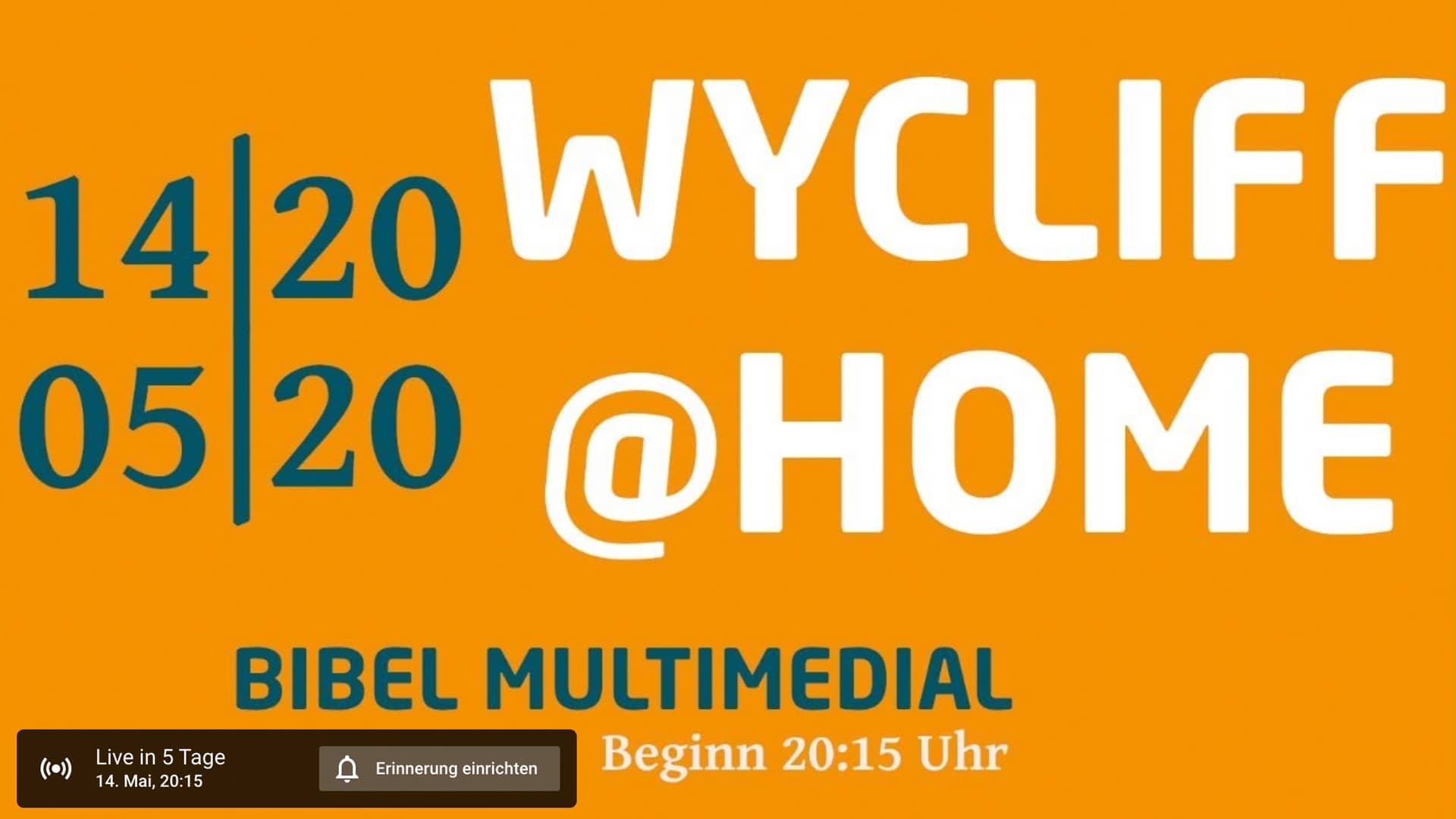 In der neuen Talksendung „Wycliff@home“ gibt das Missionswerk einen Einblick in die Arbeit der Mitarbeiter