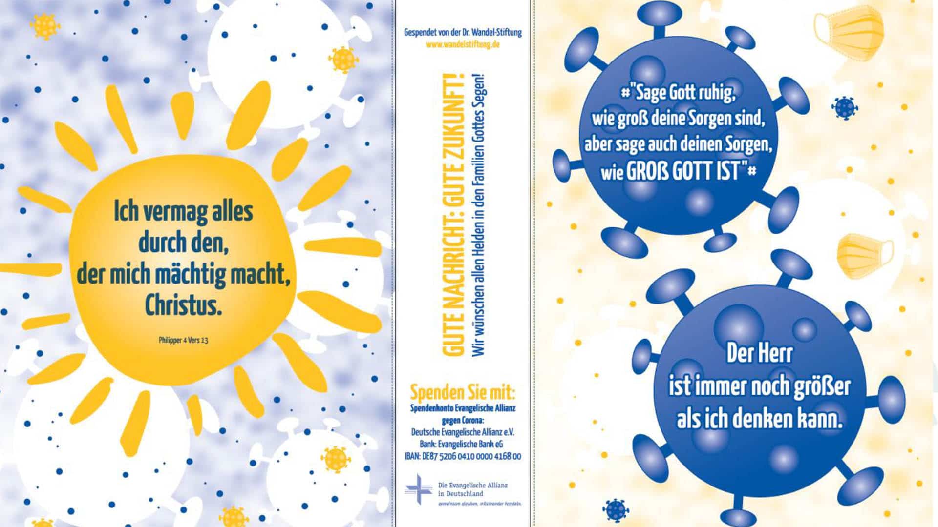 Die Evangelische Allianz in Deutschland (EAD) bietet Atemmasken mitsamt einem Bibelvers kostenlos an