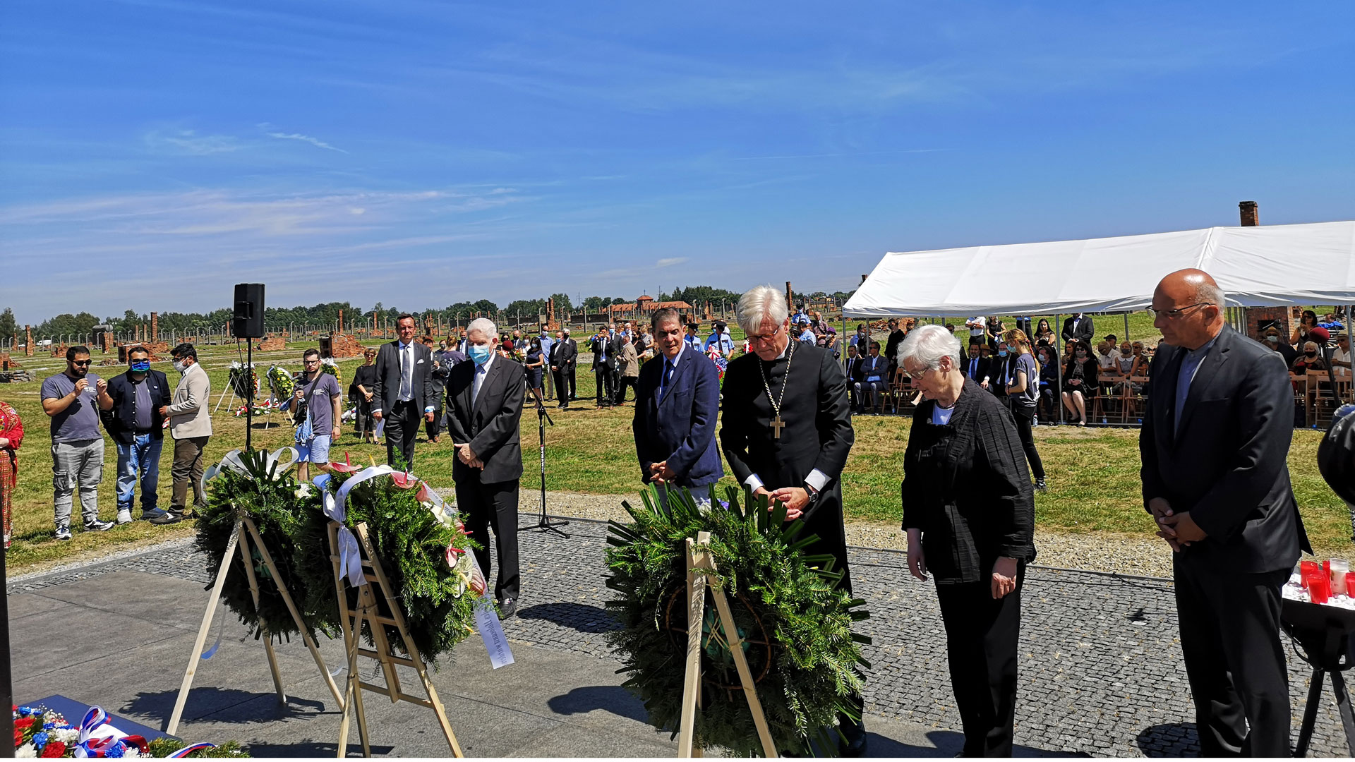 Gemeinsames Gedenken der Spitzenvertreter der Evangelischen Kirche sowie des Zentralrats der Juden und des Zentralrates der Sinti und Roma in Auschwitz