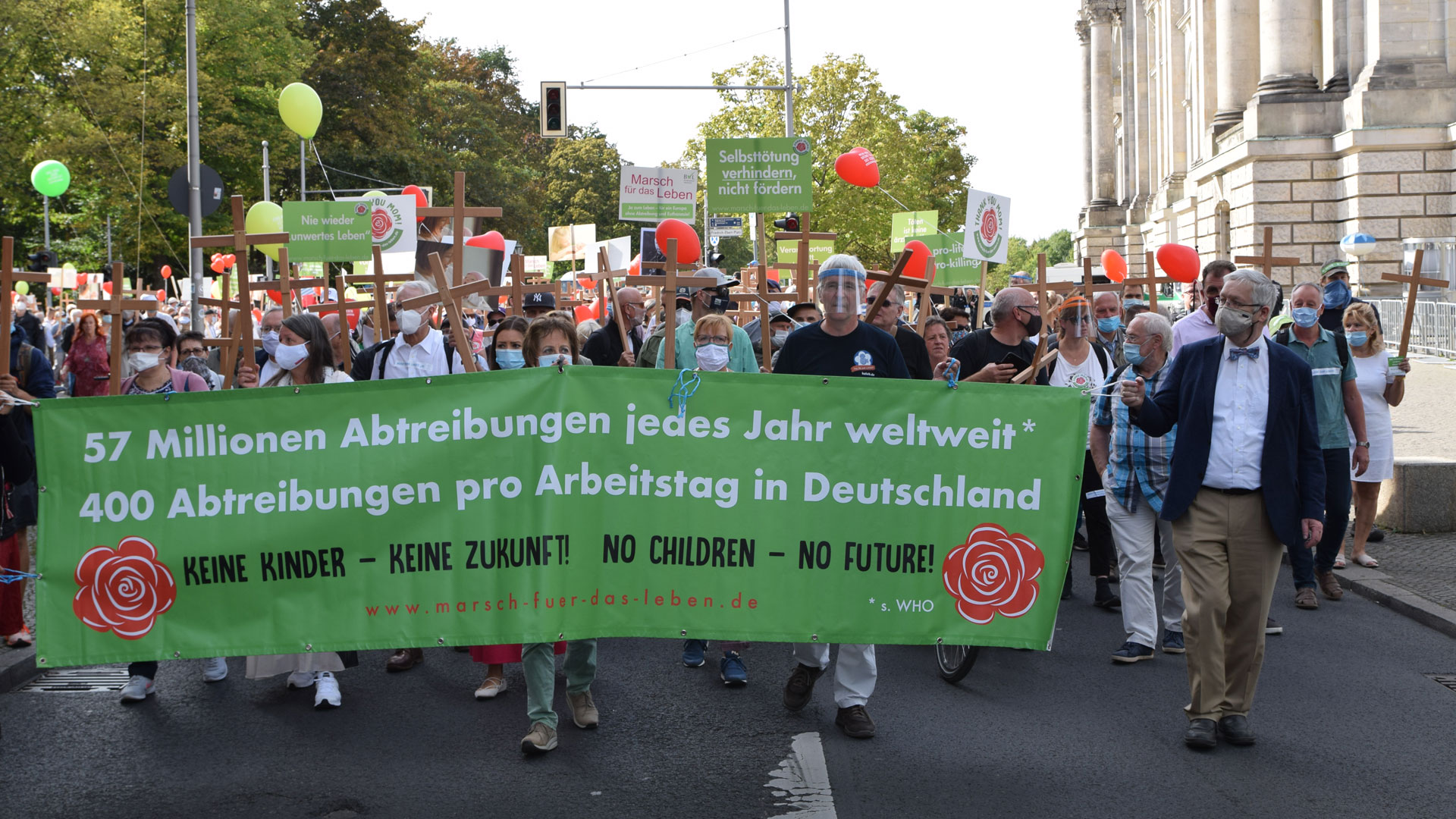 Die Teilnehmer des „Marsches für das Leben“ machten sich für mehr Schutz für das Leben an seinem Anfang und Ende stark