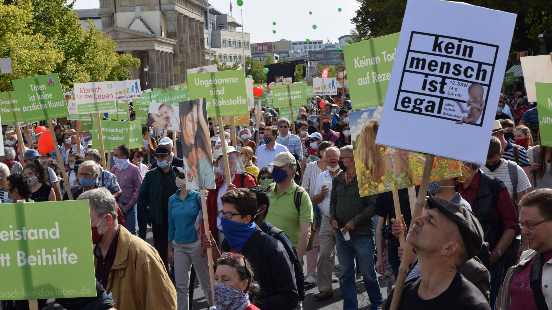 Die Teilnehmer des „Marsches für das Leben“ machten sich für mehr Schutz für das Leben an seinem Anfang und Ende stark