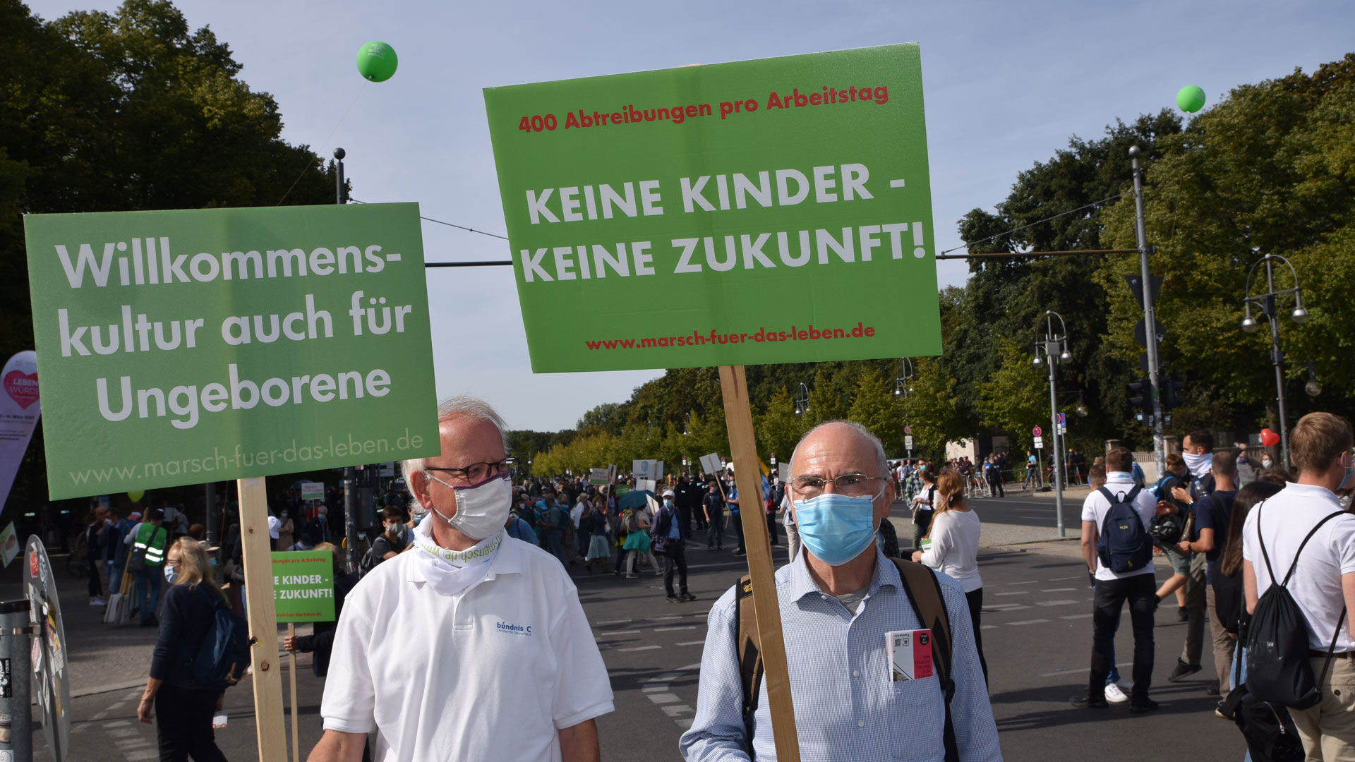 Die Teilnehmer des „Marsches für das Leben“ machten sich für mehr Schutz für das Leben an seinem Anfang und Ende stark