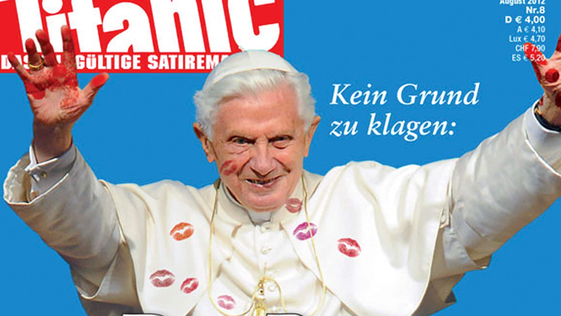 Der Papst auf dem Ttitanic-Cover