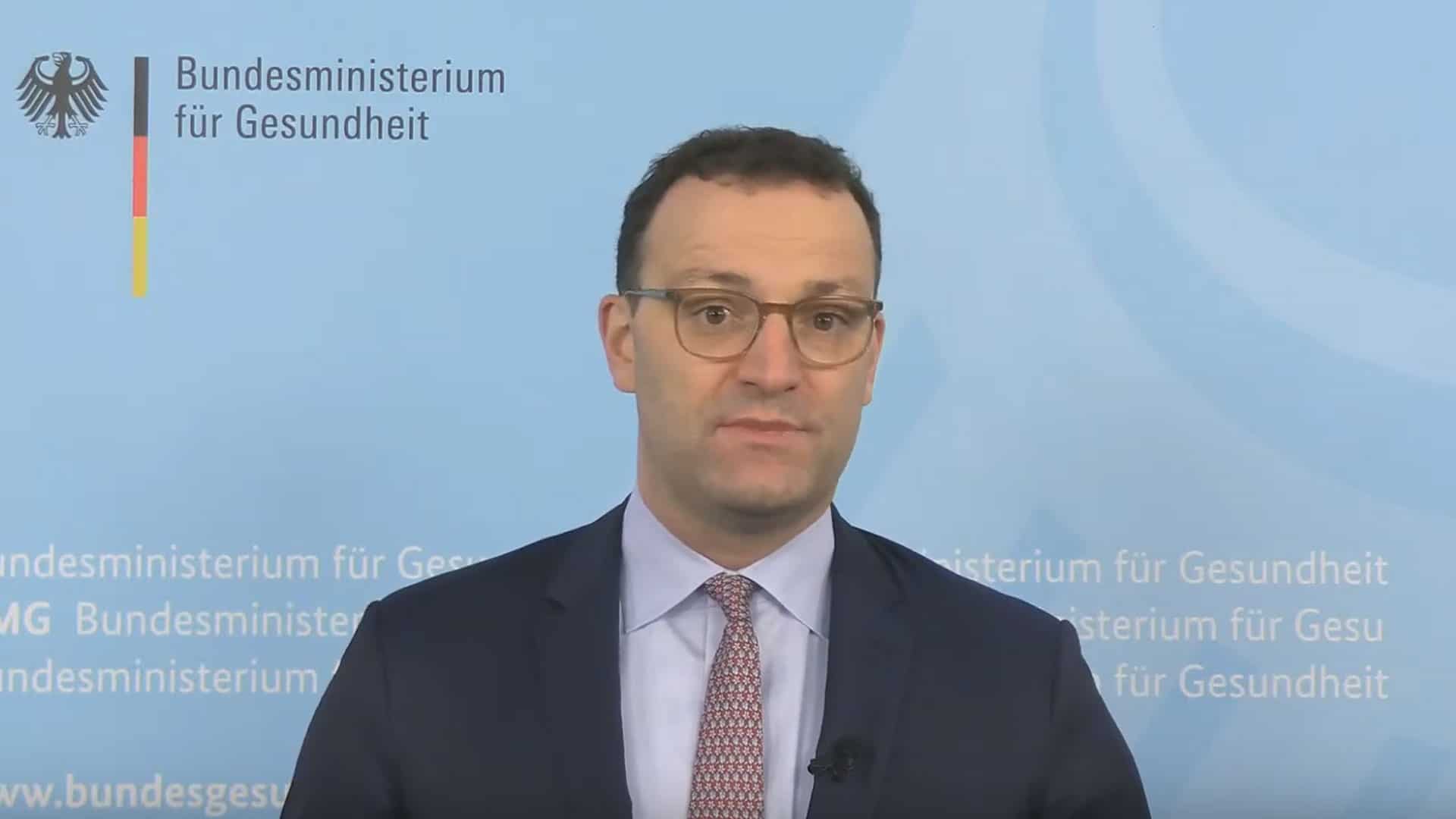 Bundesgesundheitsminister Jens Spahn (CDU) übermittelte seine Botschaft per Video in den Gottesdienst