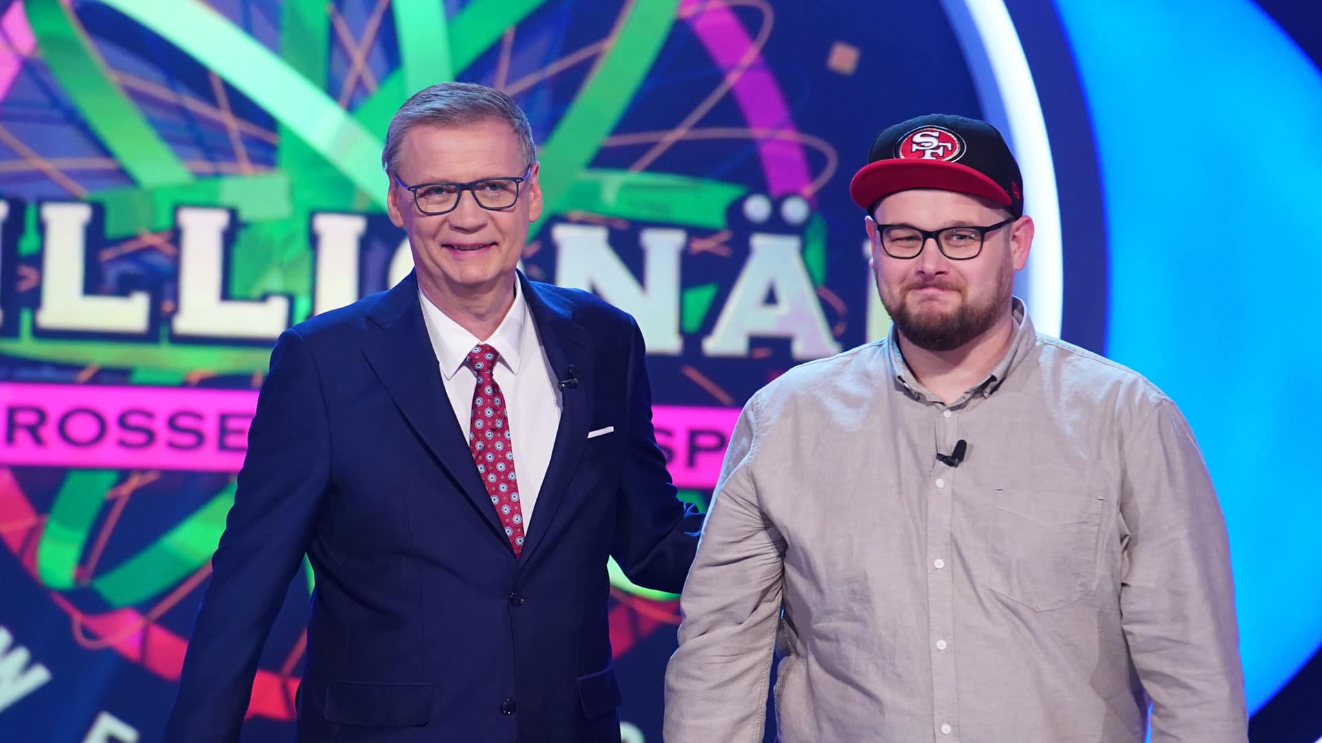 Lukas Goter (rechts) meisterte seinen Auftritt bei Günther Jauch mit Bravour