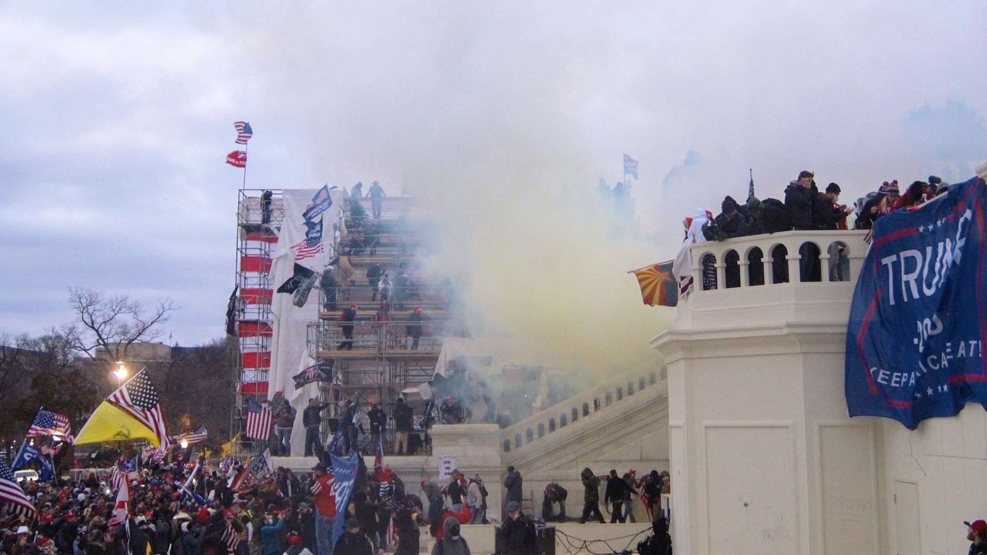 6. Januar 2021: Tränengas vor dem Kapitol in Washington, D.C.