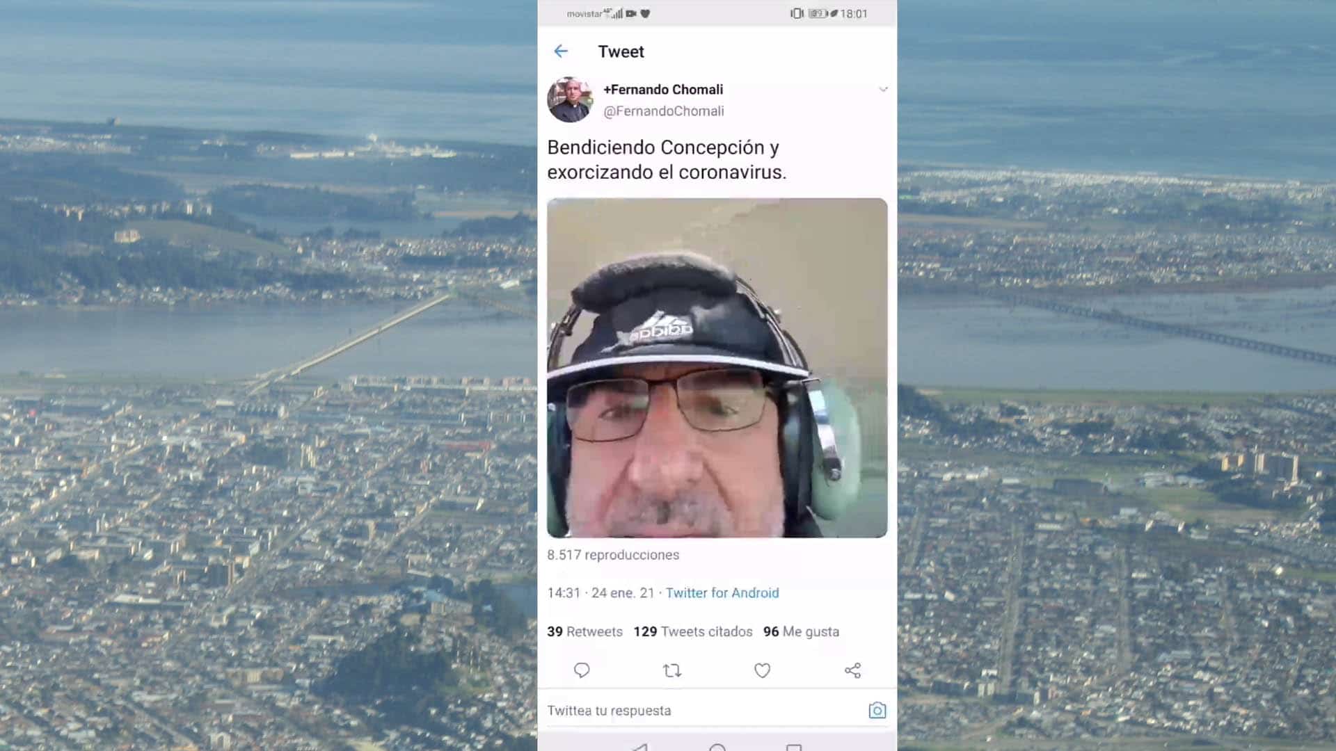 Der Erzbischof der chilenischen Stadt Concepción, Fernando Chomali, hat aus einem Helikopter heraus gegen Corona in seiner Region angebetet und damit eine Debatte um einen „Exorzismus“ ausgelöst