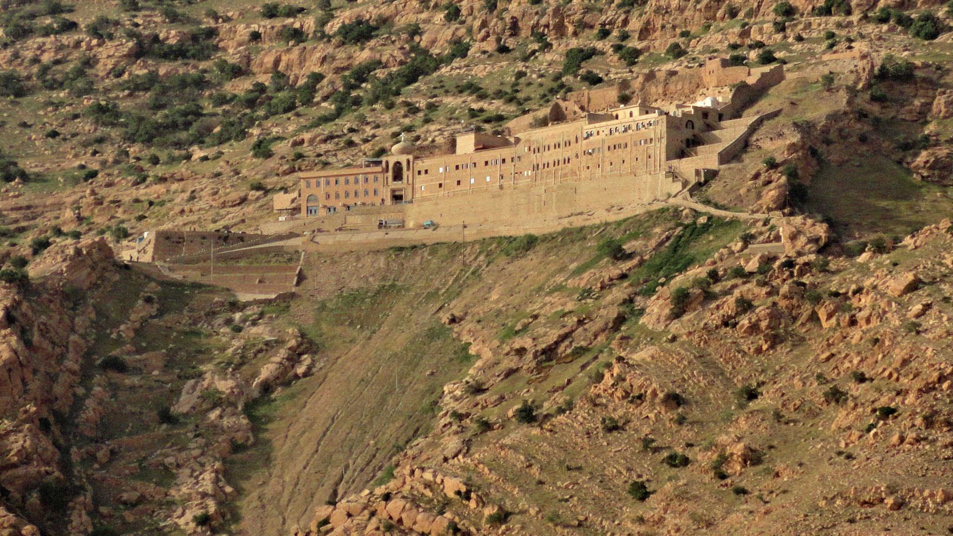 Das Mor-Mattai-Kloster Kloster im Nordirak ist für seine Sammlung von syrisch-christlichen Manuskripten bekannt