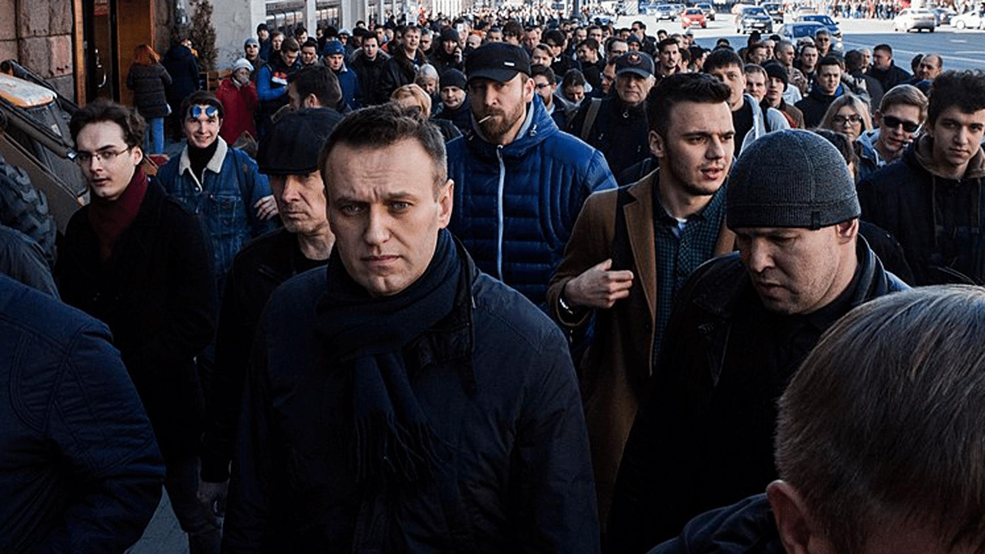 Alexej Nawalny bei einer Demonstration 2017 in Moskau