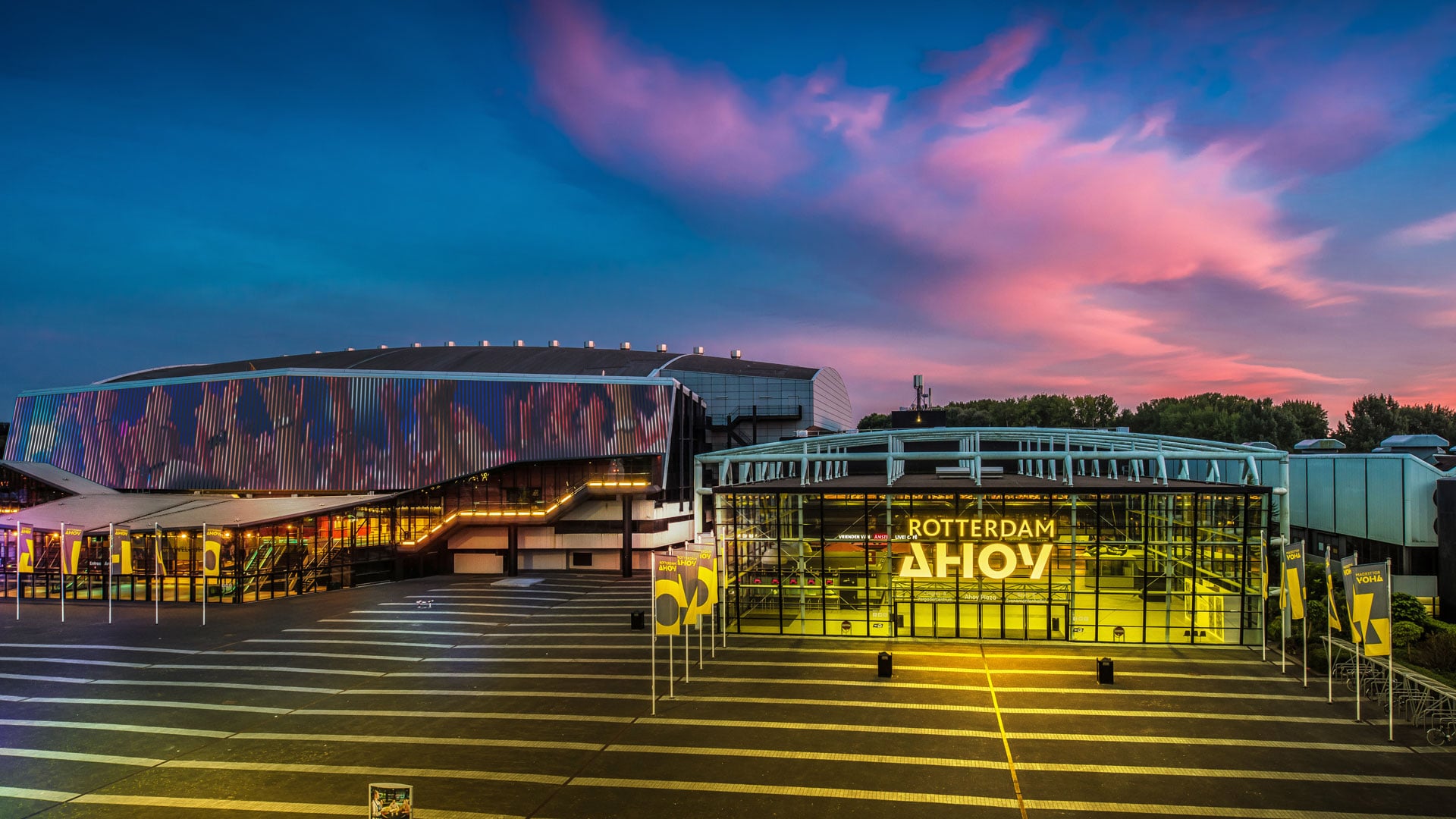 In Rotterdam in der Ahoy Arena treten im Mai die Künstler zum Eurovision Song Contest an.