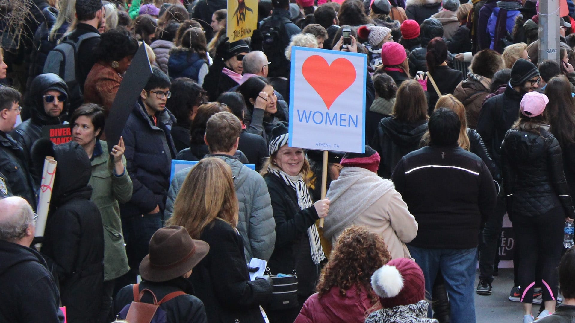Frauen beim „Women's march“ im Januar 2017 in New York